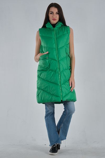 Feminist Double Pocket Hooded Inflatable Vest Green31070145