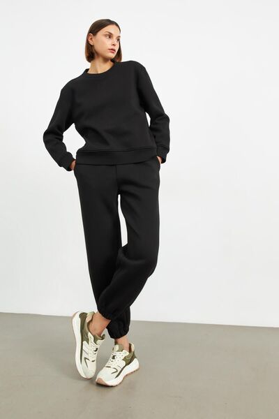 STELLA PULVIS طاقم الرقبة البلوز الأسود