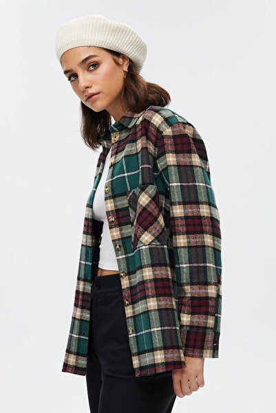 STELLA PULVIS Καρό γυναικείο πουκάμισο μονής τσέπης