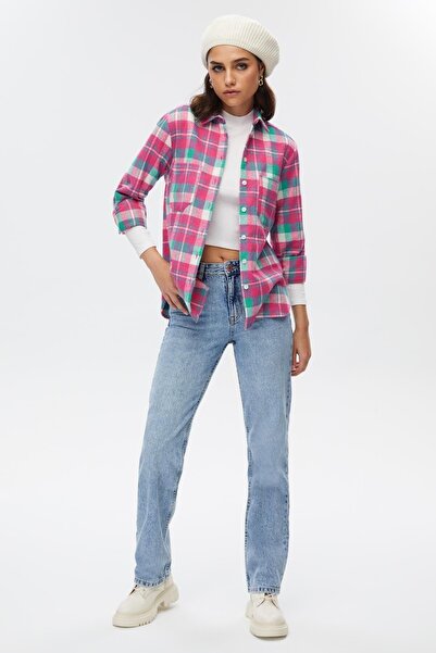 STELLA PULVIS Γυναικείο πουκάμισο με διπλή τσέπη καρό