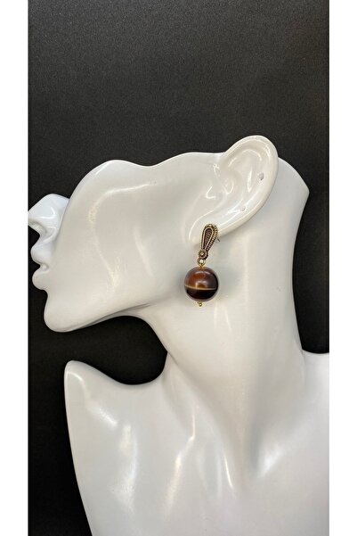 Porsuk Alternatif أقراط نسائية مصنوعة يدويًا من النحاس الأصيل والزجاج