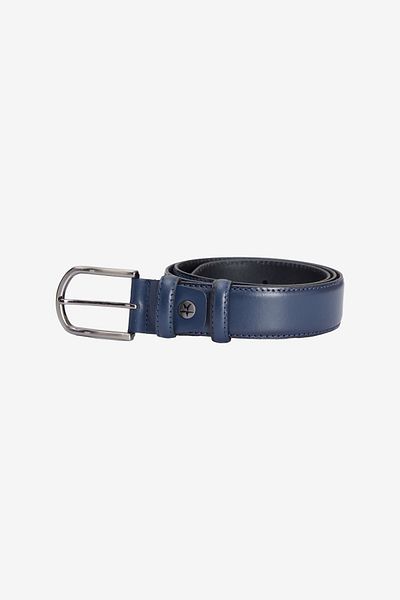 ALTINYILDIZ CLASSICS Ανδρική κλασική δερμάτινη ζώνη Navy Blue - 100%