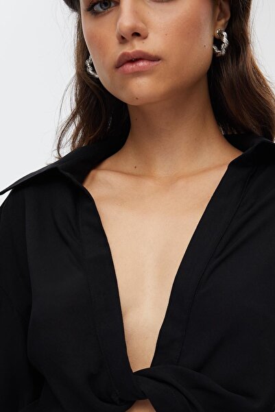 STELLA PULVIS Μπλούζα με γιακά πουκάμισο με κόμπους