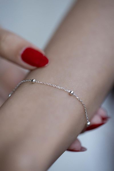 X-Lady Accessories Silver Color Women's Silver Color Ball Chain Bracelet - 2907