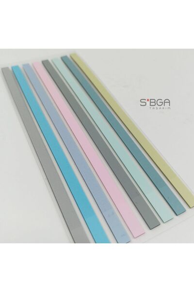 sibga tasarım İnce Uzun Şerit Şeffaf Renkli Postit Post-it Post It. Kitap Ayracı Ayraç Postit Sticker 160 Yaprak