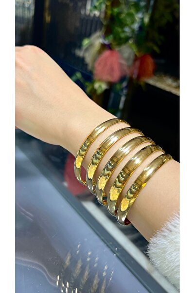 15 gr (GRAM) Alyans Düz Desenli Şarnel Bilezik 22 Ayar Altın