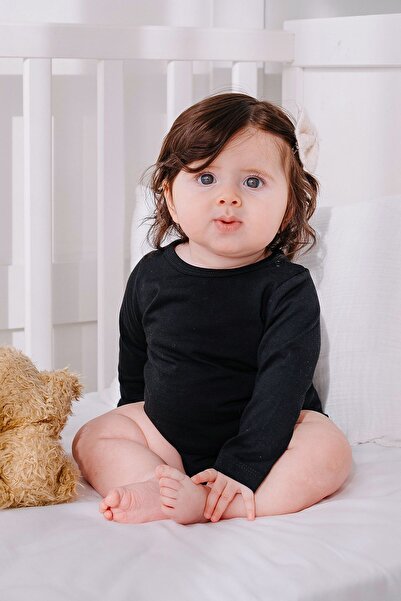 Lilabio Unisex 100% Cotton 2-Piece Black Baby Set