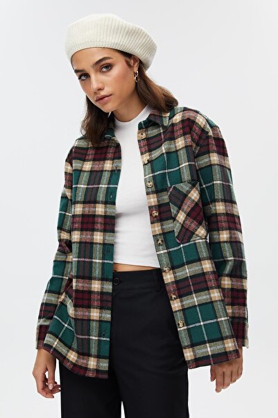 STELLA PULVIS Καρό γυναικείο πουκάμισο μονής τσέπης