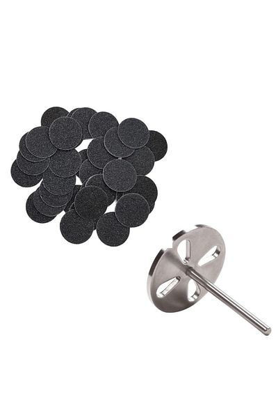 Anil Professional Cosmetics Pododisk Pedicure Pumice Disc - 1 Metal Head, 50 Spare Sanders
