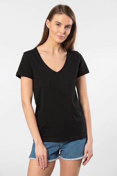 Wtshirt Tricou Milano Basic Deep V-Neck - 100% bumbac