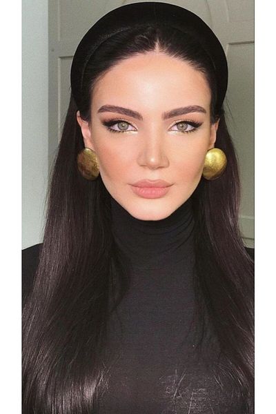 Femine Hair Crown Black Velvet Crown
