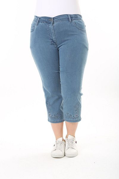EYLÜL BUTİK Capri cu talie elastică pentru femei