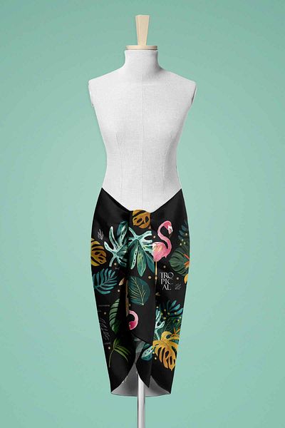 Pilloveland Flamingo 100*150 cm - Εναλλακτικό φόρεμα παραλίας με μακρύ και κοντό μήκος