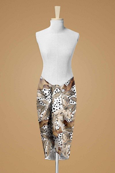 Pilloveland Animal Chiffon Pareo - Μακρύ και κοντό φόρεμα παραλίας, 100*150 cm