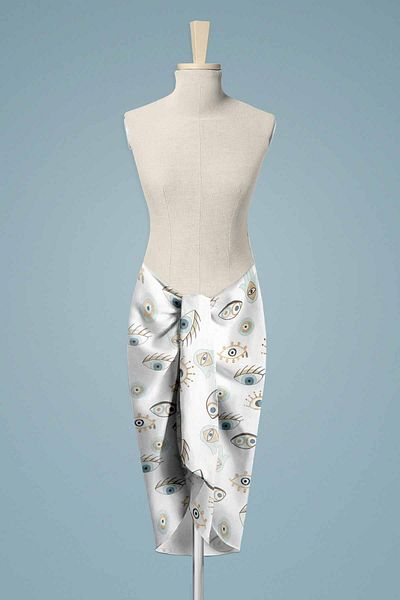 Pilloveland Φόρεμα παραλίας Chiffon Pareo - Κοντό και μακρύ με εναλλακτική λύση, Mystery 100*150 cm