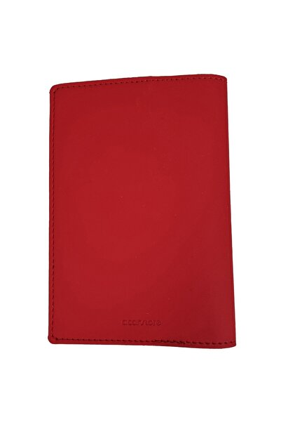 Smyrna Acar Mira Thermo Leather Passport Case Passport Holder Red