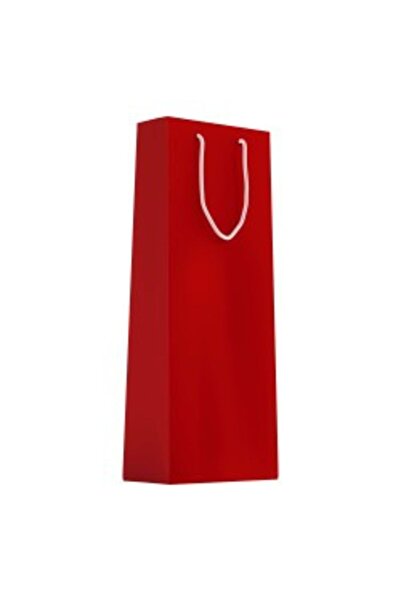Muka Kırmızı Karton Çanta 12x35 Pakette 24 Adet. Alkollü Şişeye Uygun