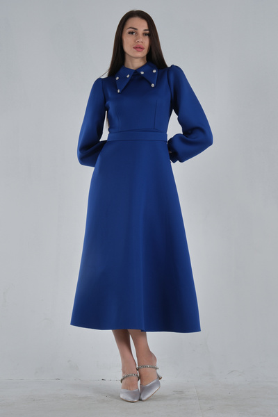 Feminist Scuba Collar Stone Κεντημένο Φόρεμα Saks7702140