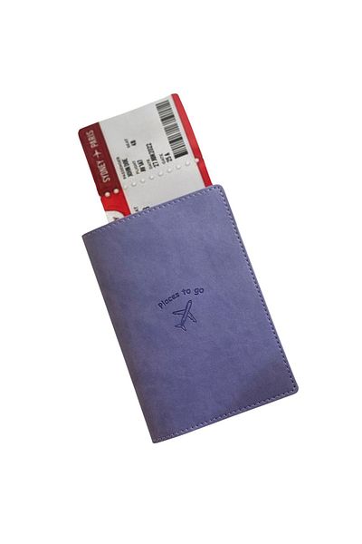 Smyrna Acar Mira Thermo Leather Passport Case Passport Holder Lilac