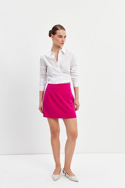 STELLA PULVIS Mini Pink Crepe Skirt