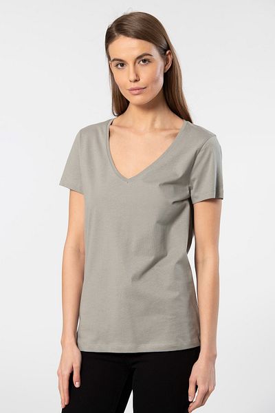 Wtshirt Tricou Milano Basic cu decolteu in V - 100% bumbac