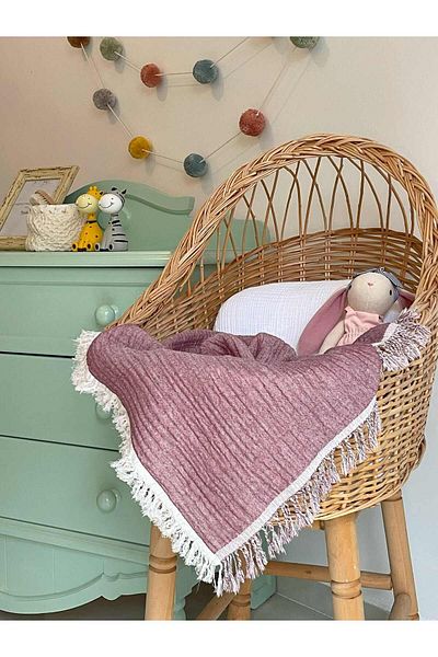 Mujo Baby&Kids 100*130 Cm 100% Cotton Muslin Blanket - 4 Layer Double Sided Baby-Child Blanket