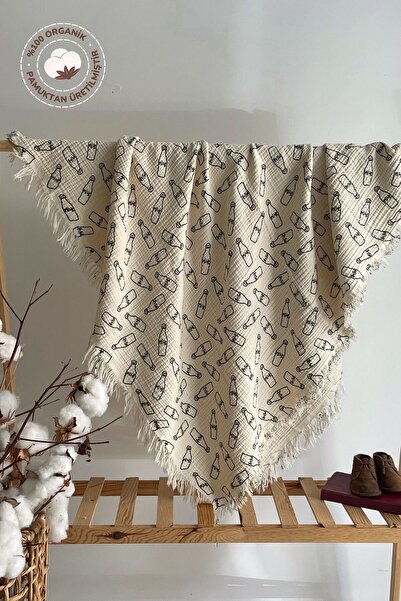 4 Layer Muslin Crinkle Baby/child Blanket and Cover - 100*120 Cm 100% Organic