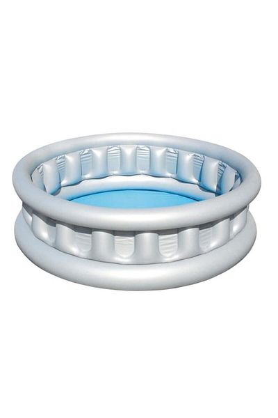 BESTWAY With Pump Gift - Large Size Gray Metallic Spaceship Inflatable Pool (152x152x43cm)-51080