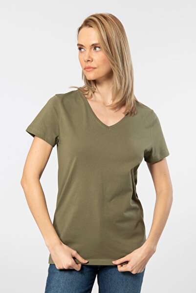 Wtshirt Футболка Venice V Yaka Basic - 100% бавовна