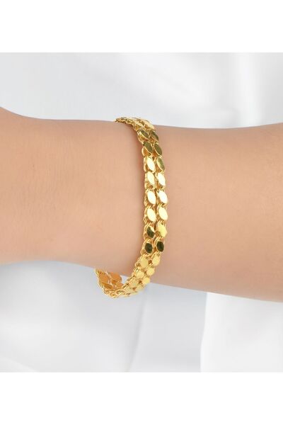 kuyumcu nurettin (14 gram ) Çift Sıralı Istanbul Zinciri Bileklik 22 Ayar Altın