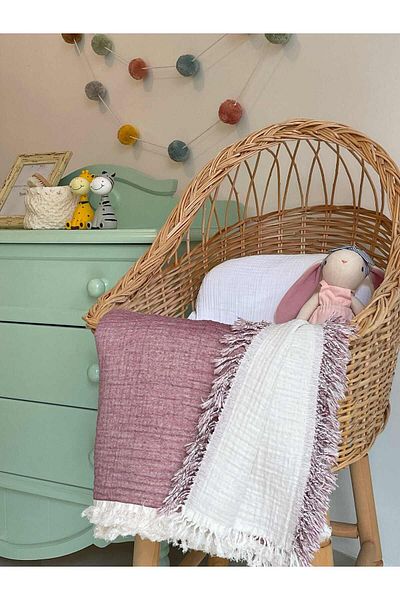 Mujo Baby&Kids 100*130 Cm 100% Cotton Muslin Blanket - 4 Layer Double Sided Baby-Child Blanket