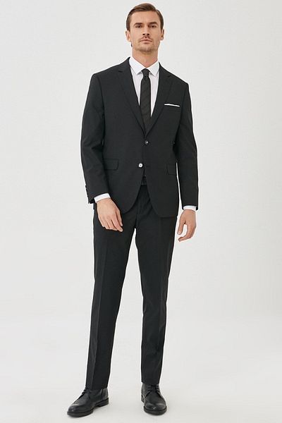 ALTINYILDIZ CLASSICS Men's Black Regular Fit Comfortable Cut 4 Drop Suit