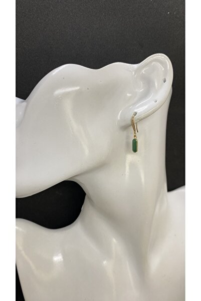 Porsuk Alternatif El yapımı pirinç klipsli mineli kadın damla küpe