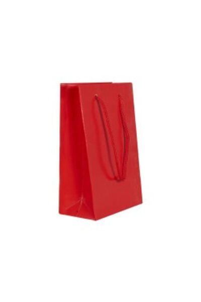 Muka Kırmızı Karton Çanta Lüks 11x16 Cm Pakette 24 Adet.