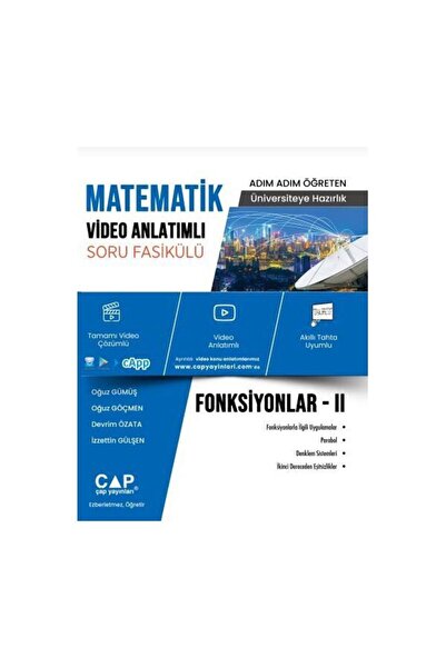Çap Yayınları Çap Matematik Fasikülleri Fonksiyonlar 2 Konu Anlatımlı Soru Ba...