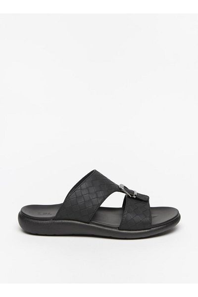 LBL by Shoexpress Men's Slip-On Sandals with Buckle Knit Detail