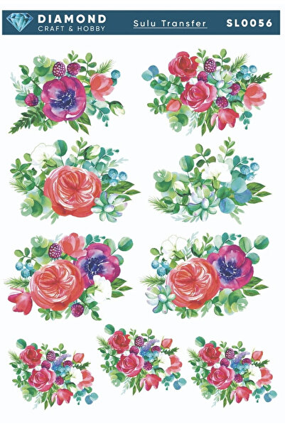 Buhobi ورق نقل مائي من ديماوند مقاس 25 × 35 سم - SL0056