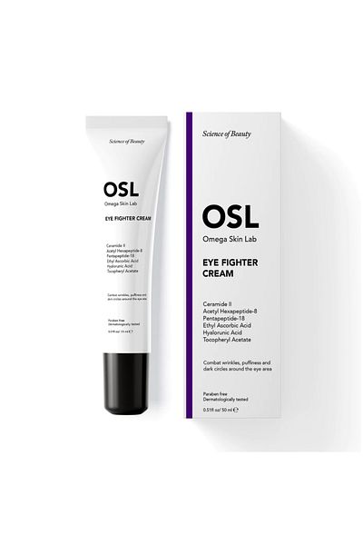 OSL Omega Skin Lab Osl Eye Fighter Cream 15ml - Friendly Retinol Eye Cream for Dark Circles and Skewers Eyes
