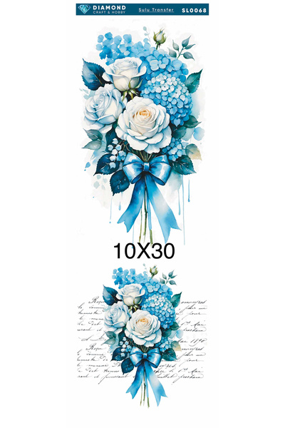 Buhobi ورق نقل مائي من ديماوند Ks0068 مقاس 10x30 سم