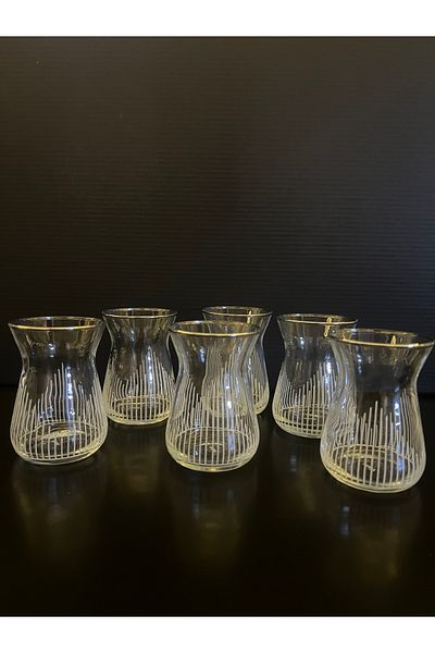 Tiamo Mios Pasabahce - 6-Piece Cut Tea Cup, Simple Design