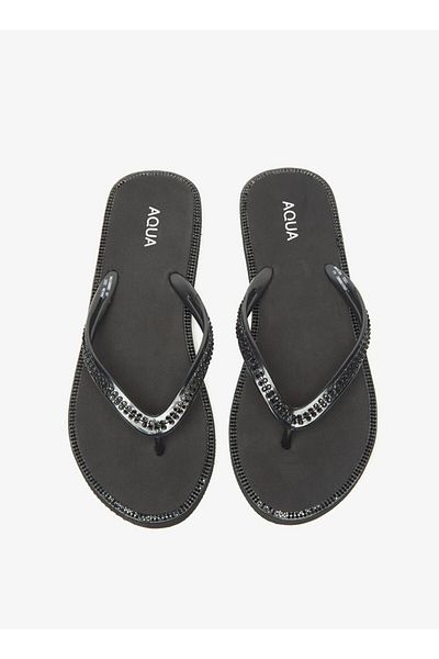 Aqua منمق الانزلاق على النعال ثونغ