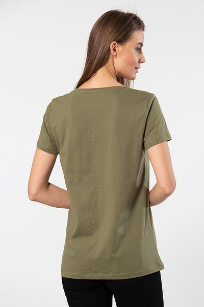 Wtshirt Tricou de damă 100% bumbac cu guler zero - mânecă scurtă