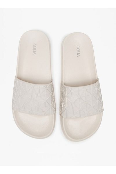 Aqua Textured Slip-On Slides