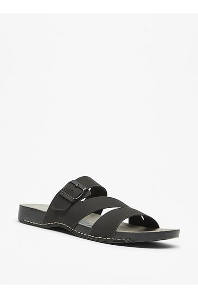 Le Confort Buckle Detail Slip-On Sandals