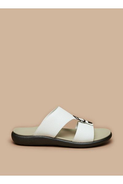 LBL by Shoexpress Men's Buckle Detail Textured Slip-On Sandals