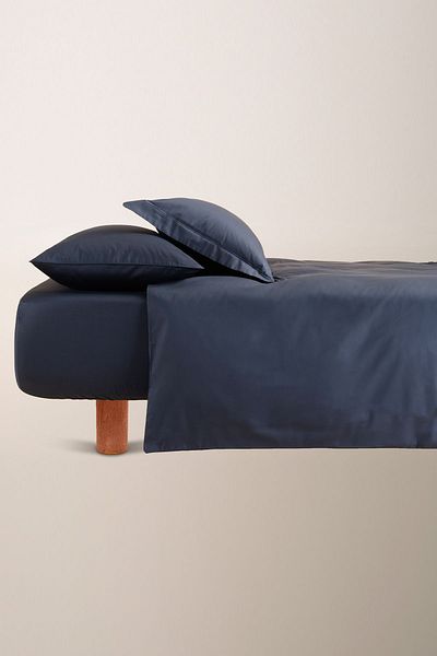 Penelope Комплект завивка от 100% памучен сатен, тъмносиня серия Lia, 240x220 см
