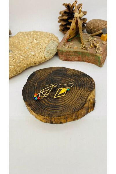 Porsuk Alternatif Handmade Ethnic Authentic Hippie Bohemian Brass Earrings