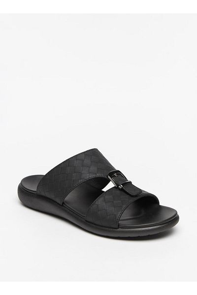 LBL by Shoexpress Men's Slip-On Sandals with Buckle Knit Detail