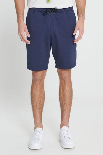 AC&Co / Altınyıldız Classics Men's Navy Blue Standard Fit Regular Cut Cotton Stretch Knitted Shorts