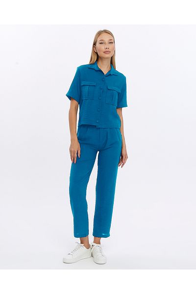 İkmal Set Lenjerie Bej - Cămașă, Jachetă și Pantaloni Femei